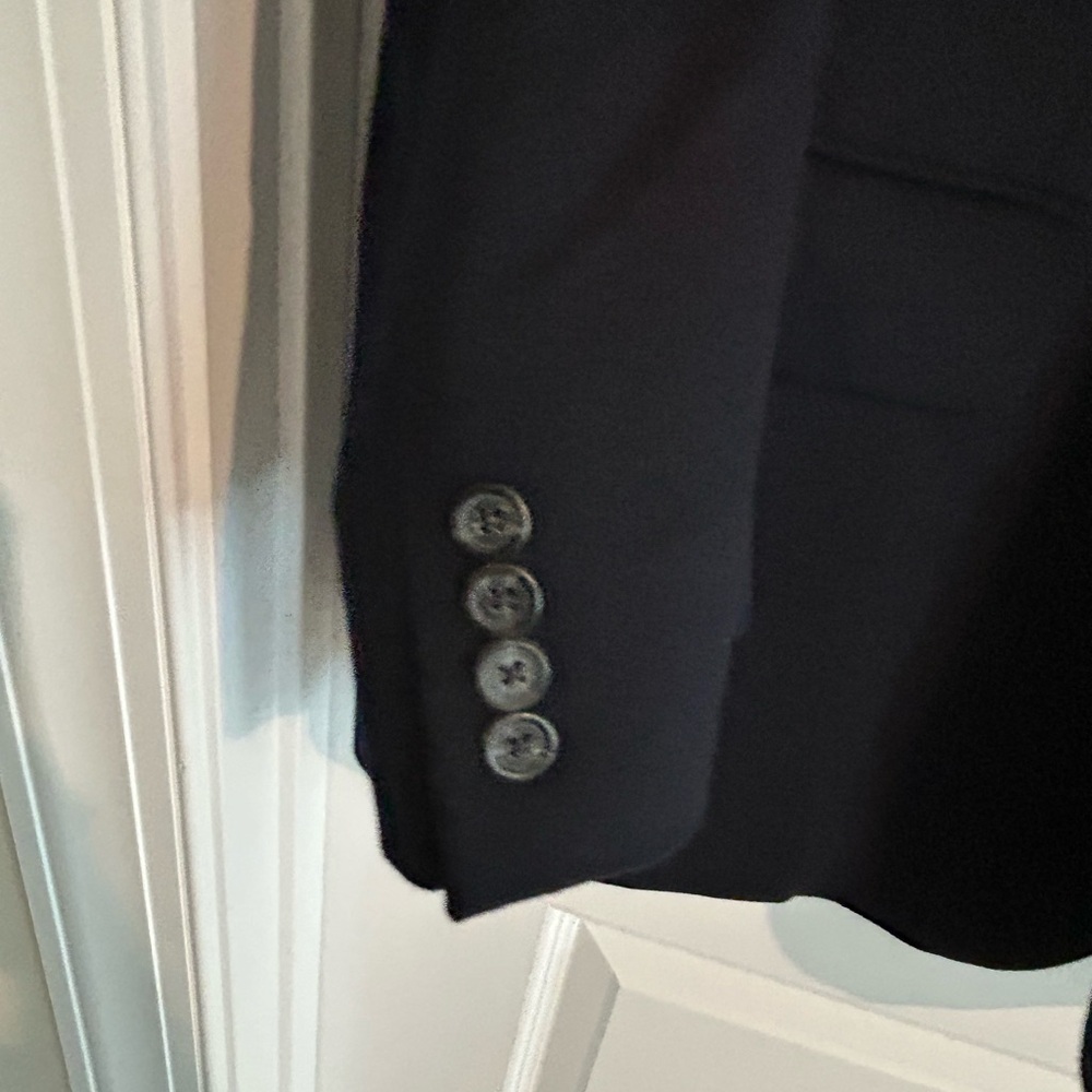 Chaps Wool Cashmere Blazer Navy Blue Size 46R - Picture 5 of 12